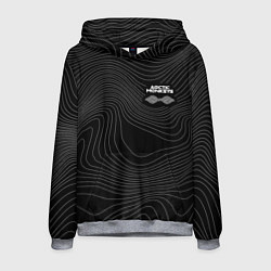 Толстовка-худи мужская Arctic Monkeys - белые линии, цвет: 3D-меланж