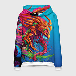 Толстовка-худи мужская Скоростной зверь монстр, цвет: 3D-белый
