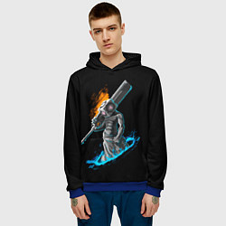 Толстовка-худи мужская Пирамидоголовый из Portal, цвет: 3D-синий — фото 2