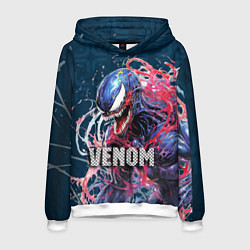 Толстовка-худи мужская Venom Marvel, цвет: 3D-белый