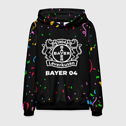 Толстовка-худи мужская Bayer 04 конфети, цвет: 3D-черный