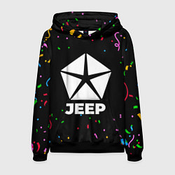 Толстовка-худи мужская Jeep конфети, цвет: 3D-черный