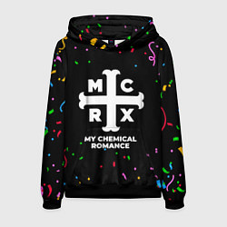 Толстовка-худи мужская My Chemical Romance конфети, цвет: 3D-черный