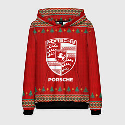 Толстовка-худи мужская Porsche new year, цвет: 3D-черный