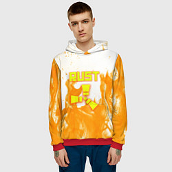 Толстовка-худи мужская Rust flame, цвет: 3D-красный — фото 2