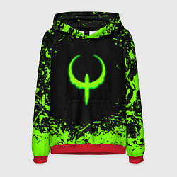 Толстовка-худи мужская Quake кислотные краски, цвет: 3D-красный