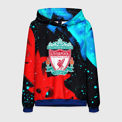 Толстовка-худи мужская Liverpool fire steel, цвет: 3D-синий