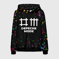 Толстовка-худи мужская Depeche Mode конфети, цвет: 3D-черный