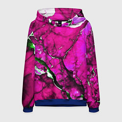 Толстовка-худи мужская Розовый треснувший камень, цвет: 3D-синий