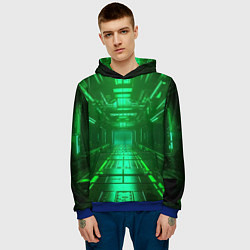 Толстовка-худи мужская Зелёный коридор, цвет: 3D-синий — фото 2