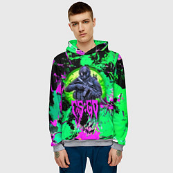 Толстовка-худи мужская Counter Strike - neon revolution, цвет: 3D-меланж — фото 2