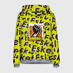 Толстовка-худи мужская Rainbow six pattern rap, цвет: 3D-меланж