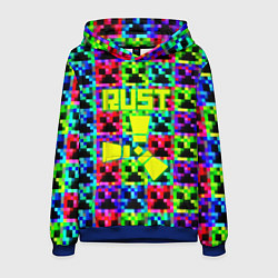 Толстовка-худи мужская Minecraft x rust, цвет: 3D-синий