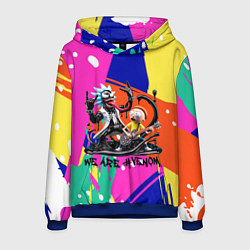 Толстовка-худи мужская Rick-Venom and Morty - rock group, цвет: 3D-синий