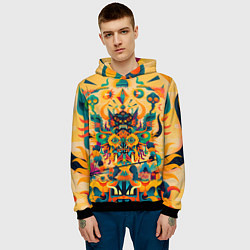 Толстовка-худи мужская Китайский монстр, цвет: 3D-черный — фото 2