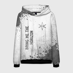 Толстовка-худи мужская Bring Me the Horizon - white gradient вертикально, цвет: 3D-черный