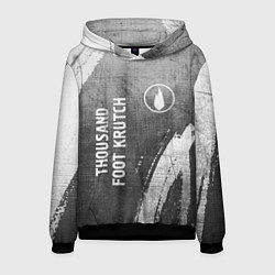 Толстовка-худи мужская Thousand Foot Krutch - grey gradient вертикально, цвет: 3D-черный
