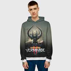 Толстовка-худи мужская Warhammer - Vermintide 2, цвет: 3D-белый — фото 2