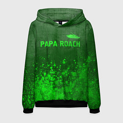 Толстовка-худи мужская Papa Roach - green gradient посередине, цвет: 3D-черный