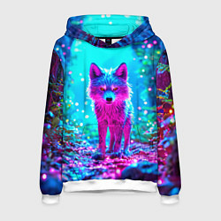 Толстовка-худи мужская Сказочный волчок, цвет: 3D-белый