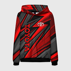 Толстовка-худи мужская Toyota - красный спортивный, цвет: 3D-черный