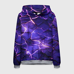 Толстовка-худи мужская Фиолетовая разбитая текстура, цвет: 3D-меланж