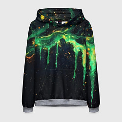 Толстовка-худи мужская Зеленая кислота, цвет: 3D-меланж