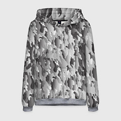 Толстовка-худи мужская Монохромный камуфляж, цвет: 3D-меланж