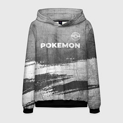 Толстовка-худи мужская Pokemon - grey gradient посередине, цвет: 3D-черный