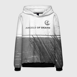 Толстовка-худи мужская Angels of Death - white gradient посередине, цвет: 3D-черный