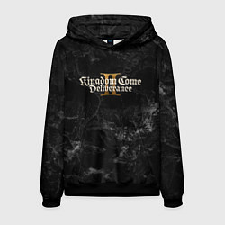 Толстовка-худи мужская Kingdom Come Deliverance 2 dark logo, цвет: 3D-черный