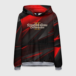Толстовка-худи мужская Kingdom Come Deliverance 2 red black, цвет: 3D-меланж