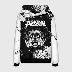 Толстовка-худи мужская Asking Alexandria рок пес, цвет: 3D-черный