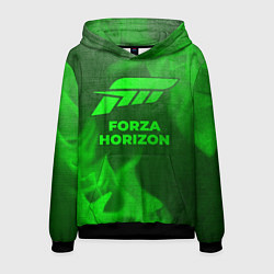 Толстовка-худи мужская Forza Horizon - green gradient, цвет: 3D-черный