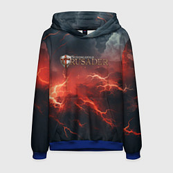 Толстовка-худи мужская Stronghold сrusader молния крестоносца, цвет: 3D-синий