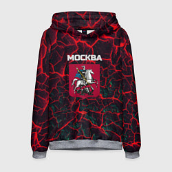 Толстовка-худи мужская Москва Георгий Победоносец, цвет: 3D-меланж
