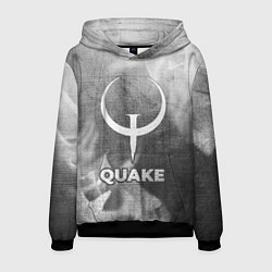 Толстовка-худи мужская Quake - grey gradient, цвет: 3D-черный