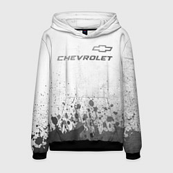 Толстовка-худи мужская Chevrolet - white gradient посередине, цвет: 3D-черный