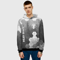 Толстовка-худи мужская Dead Space - grey gradient вертикально, цвет: 3D-черный — фото 2