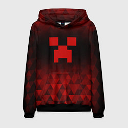 Толстовка-худи мужская Minecraft red poly, цвет: 3D-черный