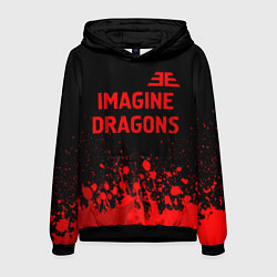 Толстовка-худи мужская Imagine Dragons - red gradient посередине, цвет: 3D-черный