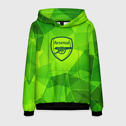 Толстовка-худи мужская Arsenal green poly, цвет: 3D-черный