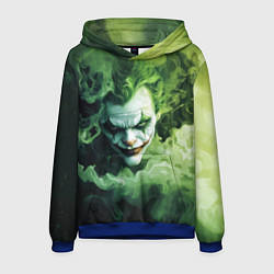Толстовка-худи мужская Джокер зеленый дым, цвет: 3D-синий