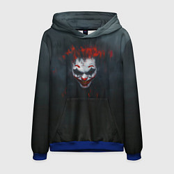 Толстовка-худи мужская Джокер в черном фоне, цвет: 3D-синий