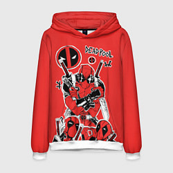Толстовка-худи мужская Такой разный Дэдпул, цвет: 3D-белый