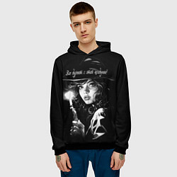 Толстовка-худи мужская Все дуреют с этой колдуньи, цвет: 3D-черный — фото 2