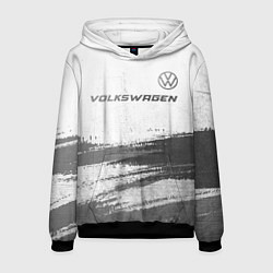 Толстовка-худи мужская Volkswagen - white gradient посередине, цвет: 3D-черный