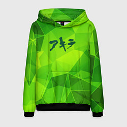 Толстовка-худи мужская Akira green poly, цвет: 3D-черный