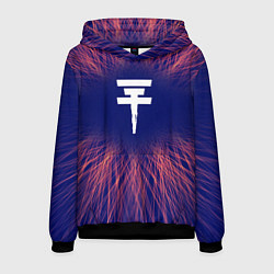 Толстовка-худи мужская Tokio Hotel red energy, цвет: 3D-черный