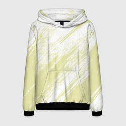 Толстовка-худи мужская The color is white and yellow, цвет: 3D-черный